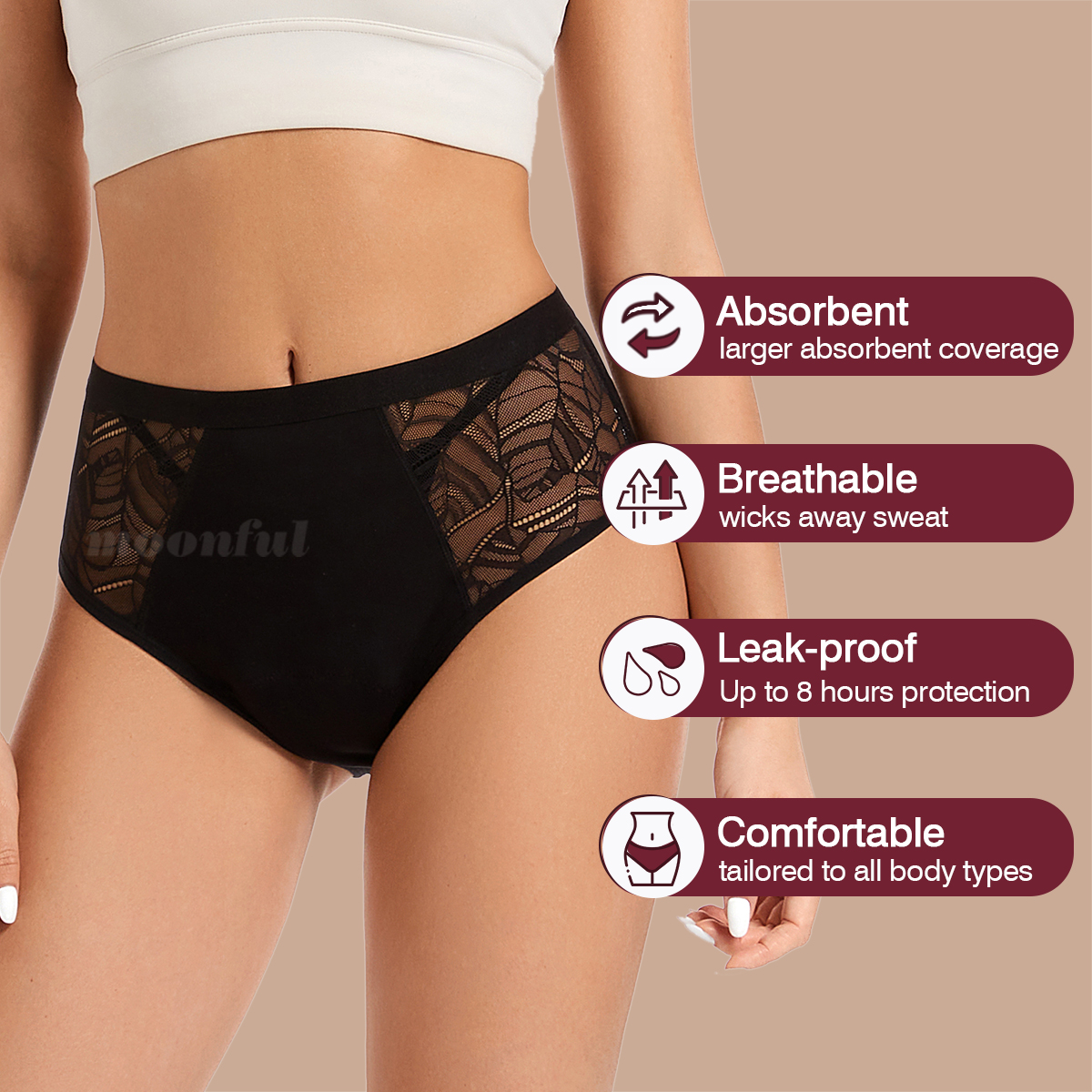 Moonful Women's Menstrual Pant – Period Panty Absorbent Bewertung und Preis
