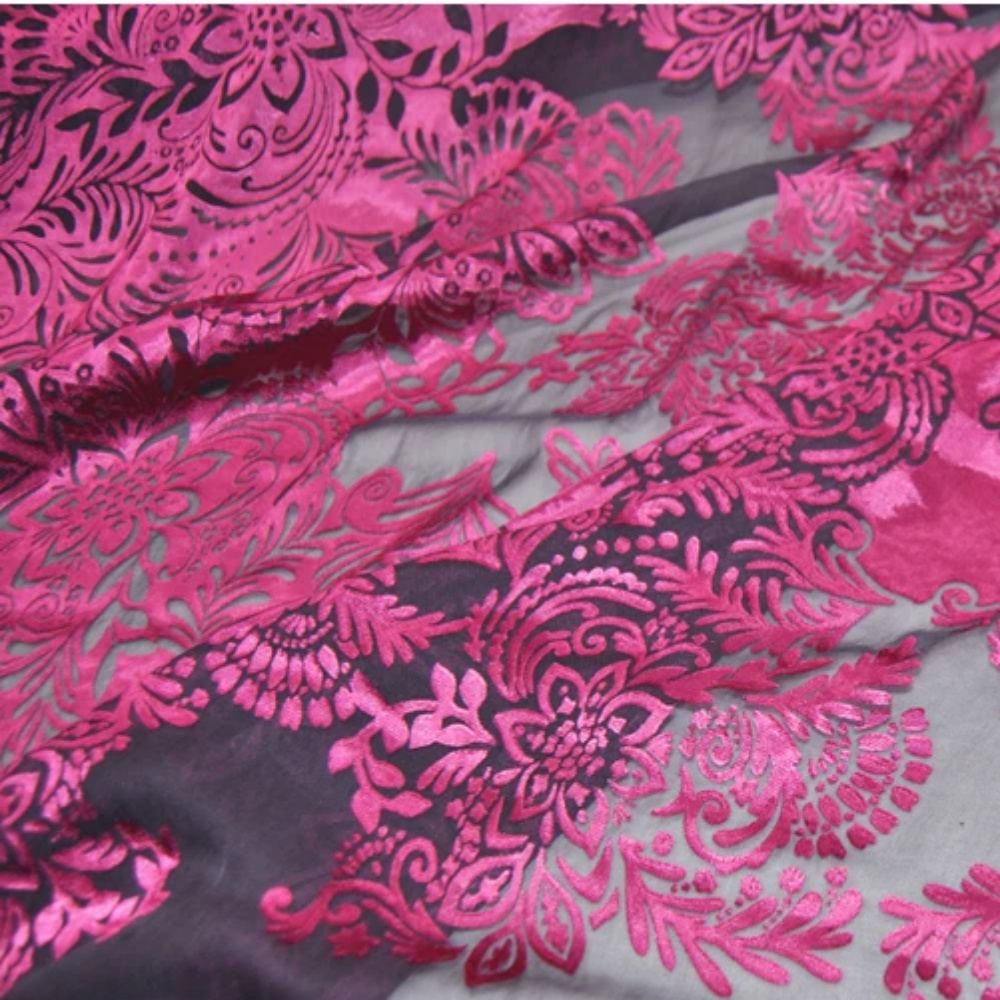 Fashion Large Pink Flower Desi – Robe Silk Women Bewertung und Preis