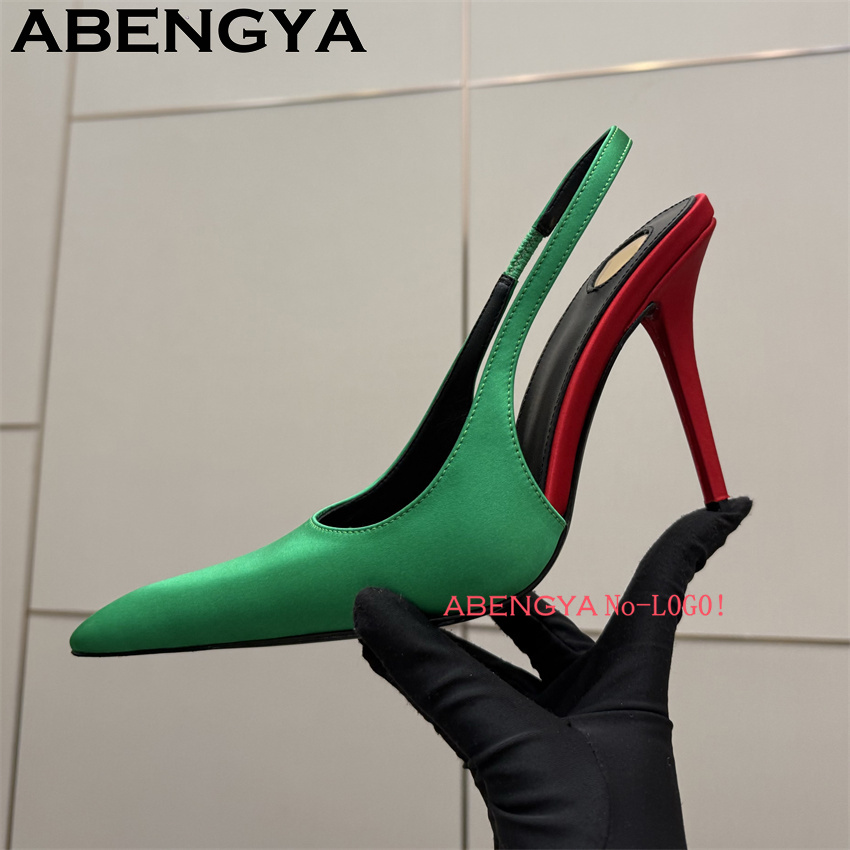 Multi-color Satin Pointy Toe T – Slip Dress Satin Bewertung und Preis