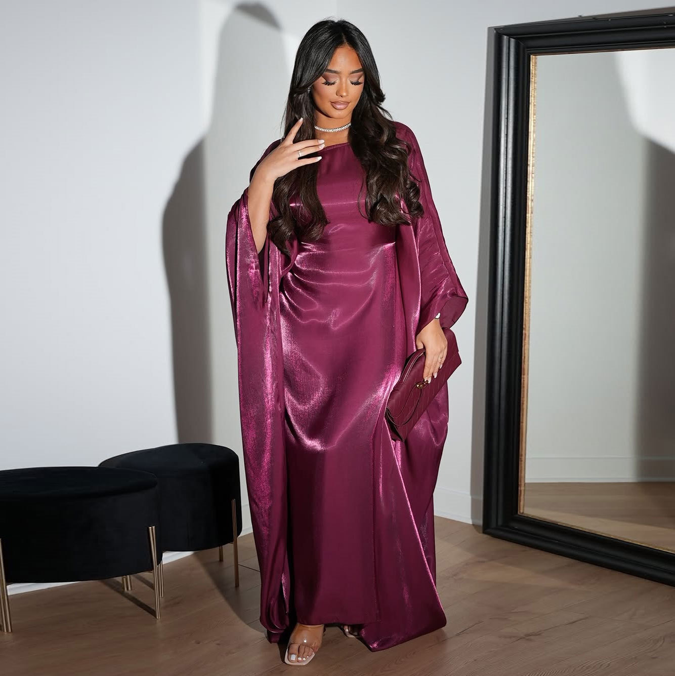 One Size New Summer Middle Eas – Robe Silk Women Bewertung und Preis