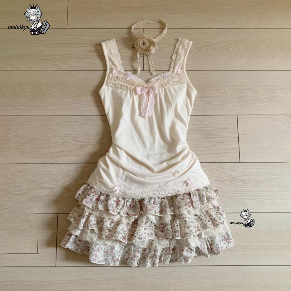 Women Y2K 2Pcs Outfit Set Lace – Cami Top Lace Bewertung und Preis