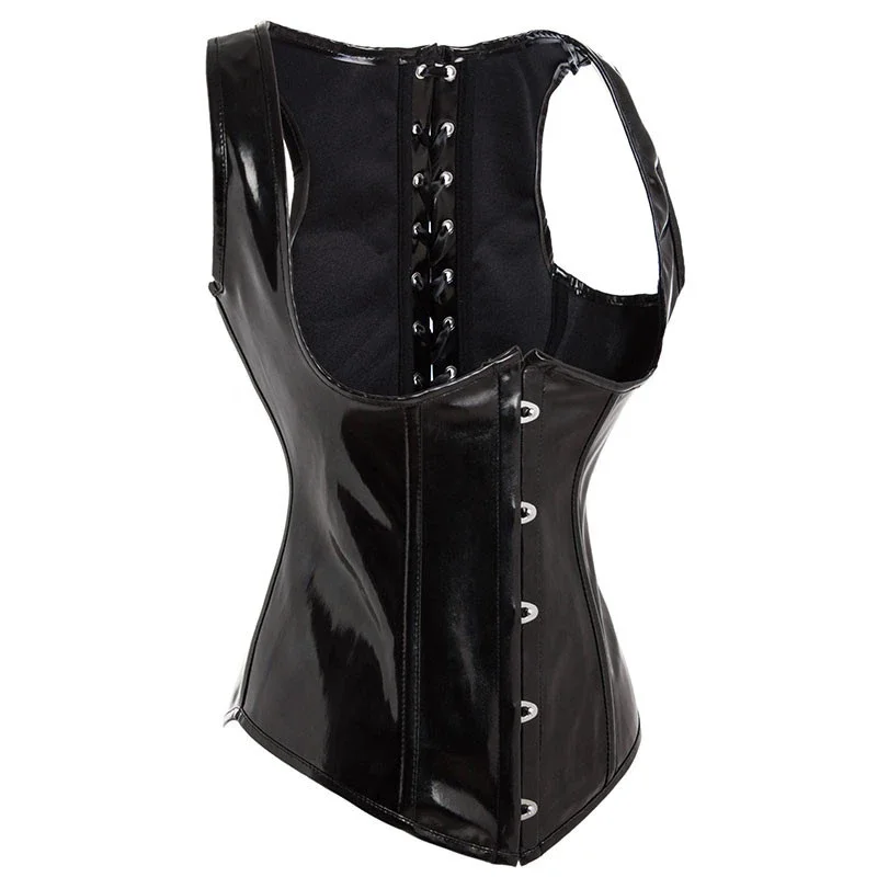 Black PU Leather Corset Gothic – Corset Waist Cinch Bewertung und Preis