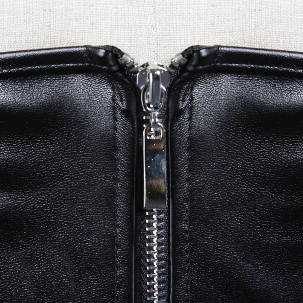 Black Short Zipper PU Faux Lea – Corset Waist Cinch Bewertung und Preis