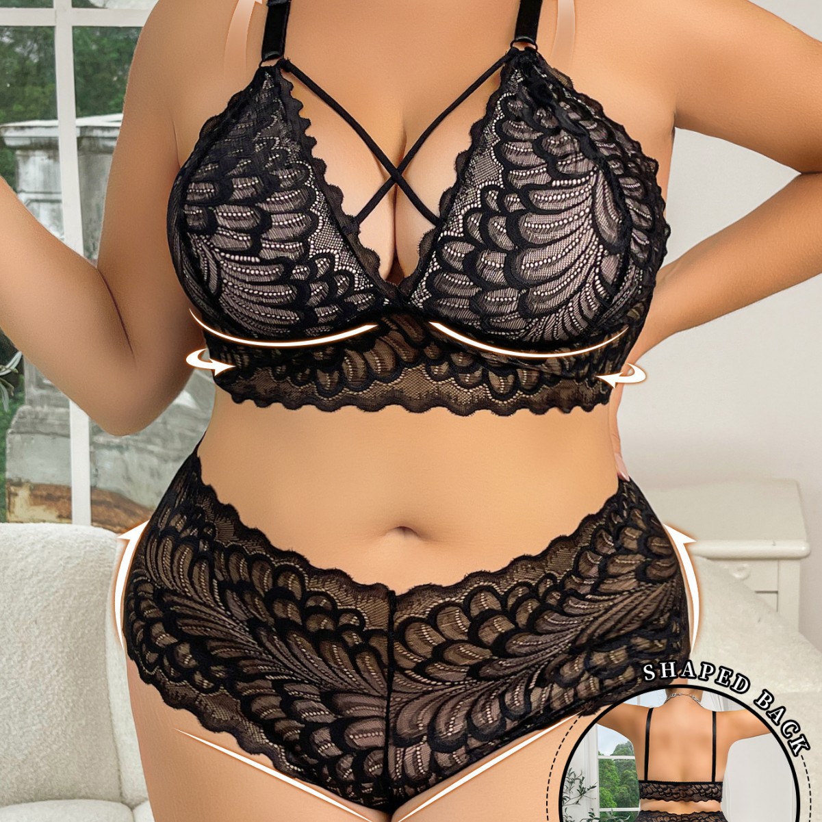 Plus Size Lingerie Set Wire-Fr – Seamless Underwear Women Bewertung und Preis