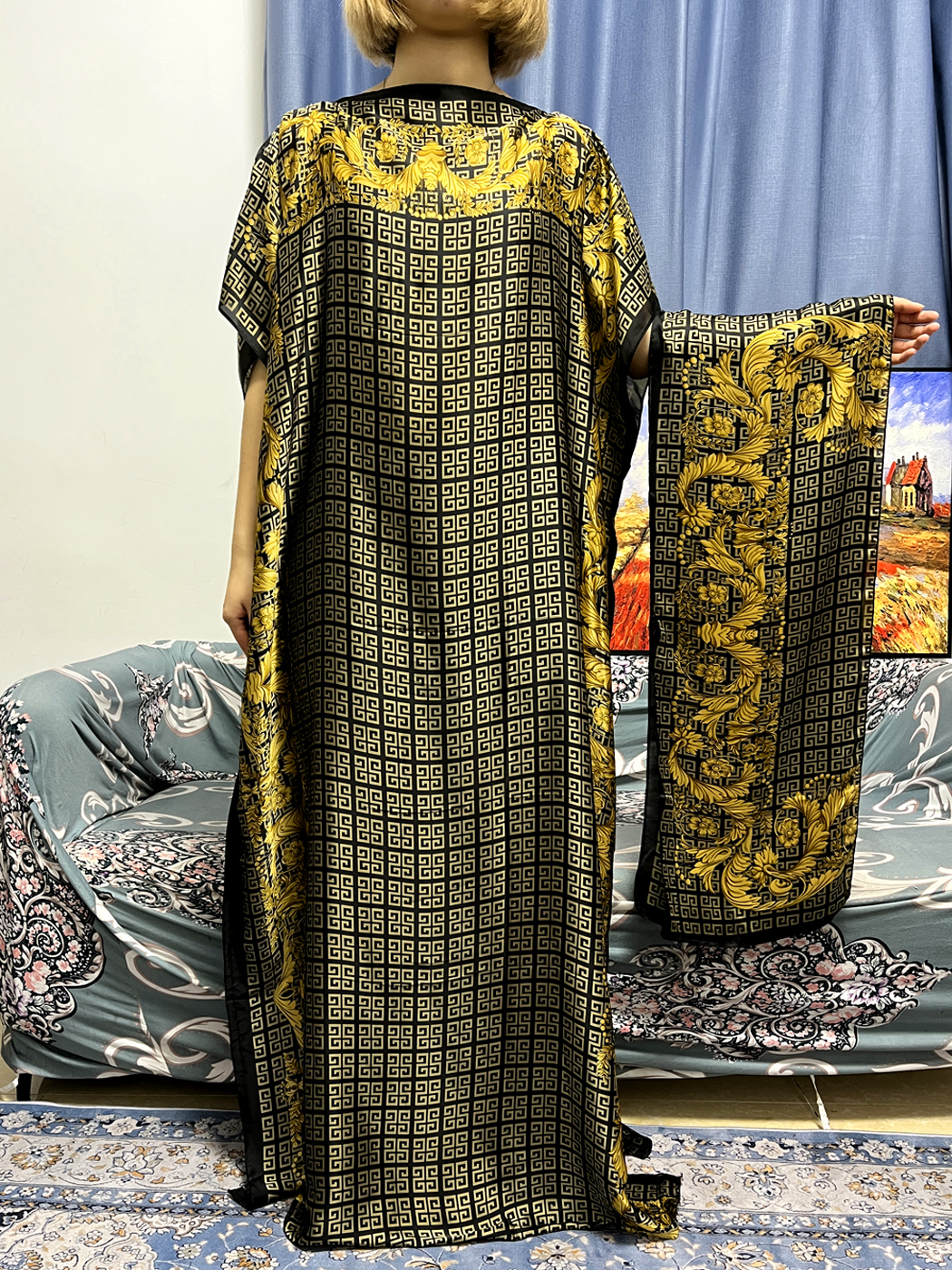 Abayas For Women Dubai Kaftan  – Robe Silk Women Bewertung und Preis