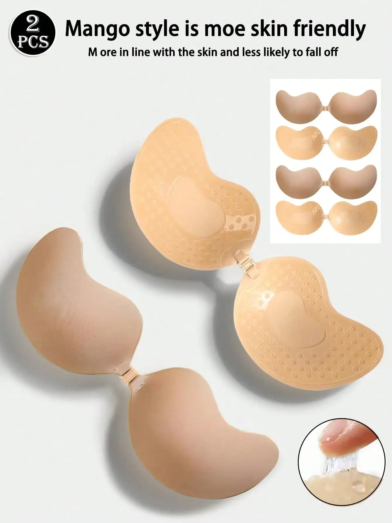 4pcs/Set (2 Black + 2 Nude) St – Silicone Bra Adhesive Bewertung und Preis