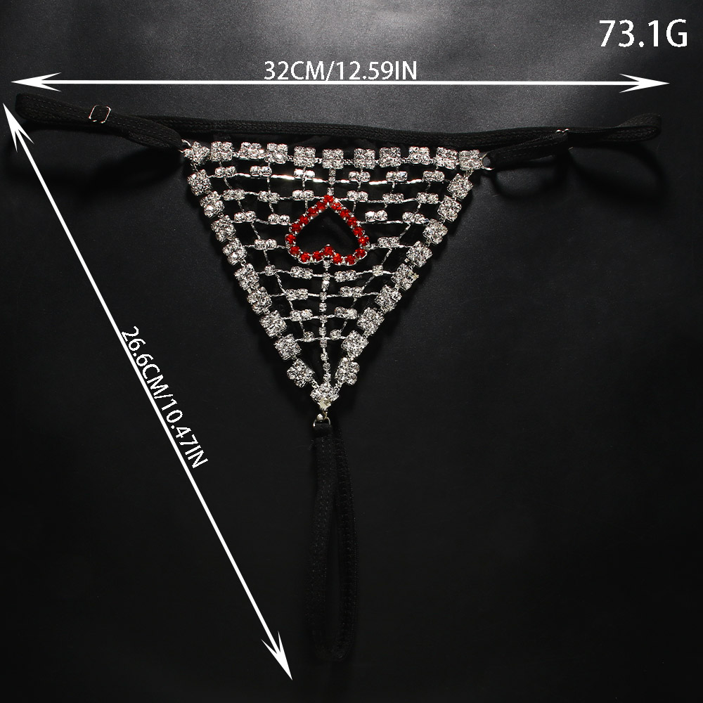 Rhinestones Heart Hollow Thong – Thong Bikini Women Bewertung und Preis